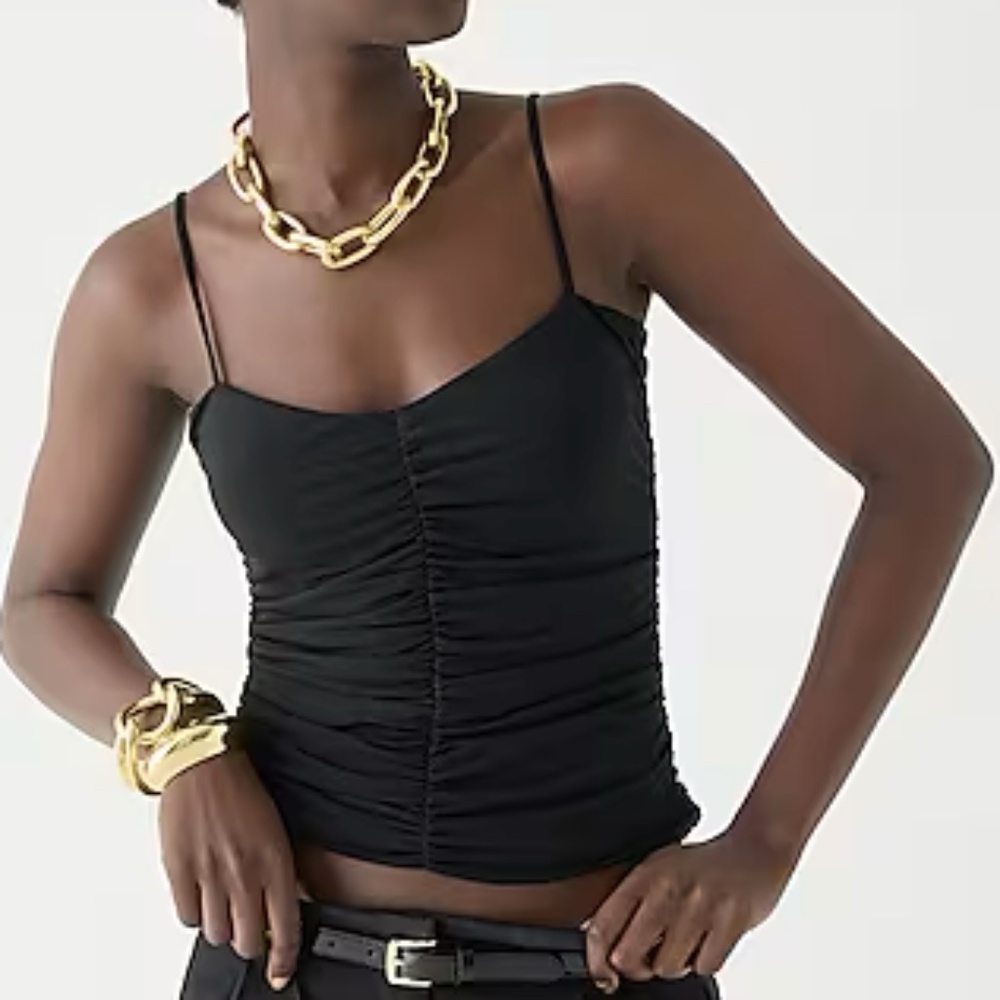 NWT J. Crew Ruched Sweetheart Tank Top in Matte Jersey – Size Medium